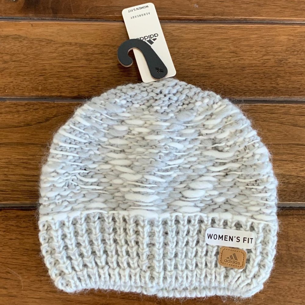 Brand New Adidas Beanie Gray and White